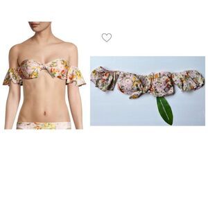 FARM RIO Tangerine Dream Smocked Bikini Top Size S